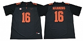 Tennessee Volunteers 16 Peyton Manning Black Nike College Football Jersey,baseball caps,new era cap wholesale,wholesale hats